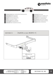 Westfalia 305 578 900 113 Instructions De Montage