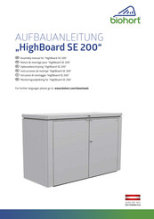 biohort HighBoard SE 200 Notice De Montage