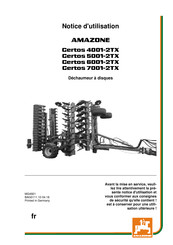 Amazone Certos 5001-2TX Notice D'utilisation