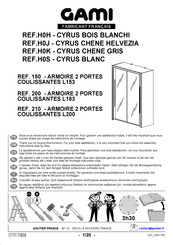 Gautier CYRUS H0J 150 Instructions De Montage
