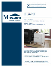 Monarch Specialties I 3490 Instructions D'assemblage