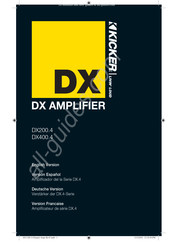 Kicker DX.4 Serie Mode D'emploi