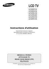 Samsung LE32R41B Instructions D'utilisation