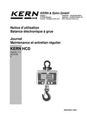 KERN HCD Serie Notice D'utilisation