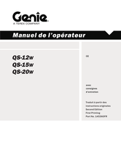 Terex Genie QS-12W Manuel De L'opérateur