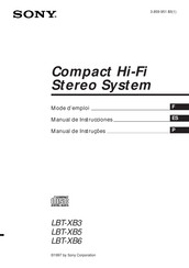 Sony LBT-XB6 Mode D'emploi