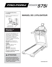 Pro-Form POWER 575i Manuel De L'utilisateur