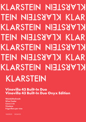 Klarstein Vinovilla 43 Built-In Duo Mode D'emploi