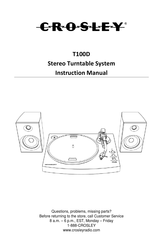 Crosley T100D Manuel D'instructions