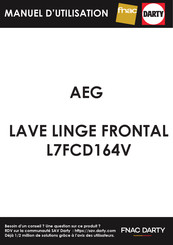 AEG L7FCD164V Notice D'utilisation