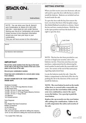 STACK-ON PDS-1500 Instructions