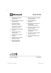 EINHELL TC-PG 25/1/E5 Instructions D'origine
