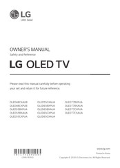 LG OLED48CXAUB Manuel Du Propriétaire