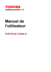 Toshiba PORTEGE X20W-D Manuel De L'utilisateur