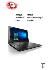 Lenovo 4210891 Guide De L'utilisateur