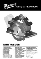 Milwaukee M18 FCSG66 Notice Originale