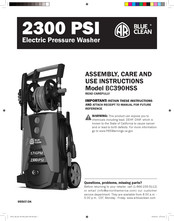 Blue Clean BC390HSS Guide D'assemblage, D'utilisation Et D'entretien