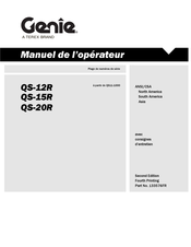 Terex Genie QS-20R Manuel De L'opérateur