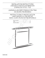 KitchenAid KDTE334DSS Instructions D'installation