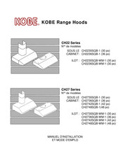 Kobe Range Hoods CH27 Serie Manuel D'installation Et Mode D'emploi