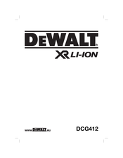 DeWalt DCG412 Traduction De La Notice D'instructions Originale