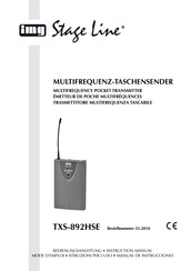 IMG STAGELINE TXS-892HSE Mode D'emploi
