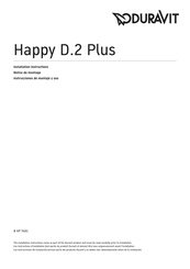 DURAVIT Happy D.2 Plus HP 7481 Notice De Montage