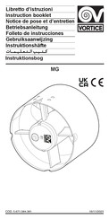 Vortice MG 120/5 Notice De Pose Et D'entretien