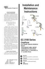 T&S EC-3106 Instructions D'installation Et D'entretien