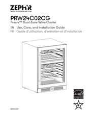 Zephyr Presrv PRW24C02CG Guide D'utilisation, D'entretien Et D'installation