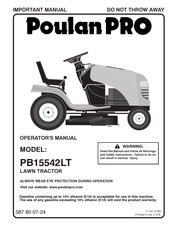 Poulan Pro PB15542LT Manuel De L'opérateur