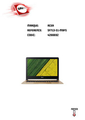Acer Swift 7 SF713-51-M9FS Manuel D'utilisation