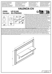 Home affaire VALENCIA CIV UP 01168 Instructions D'assemblage