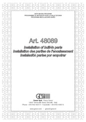 Gessi 48089 Instructions D'installation