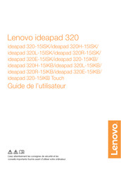 Lenovo ideapad 320-15ISK Guide De L'utilisateur