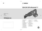 Bosch GSA 18V-28 Professional Notice Originale