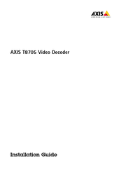 Axis T8705 Instructions D'installation