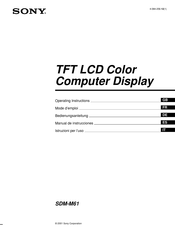 Sony SDM-M61 Mode D'emploi