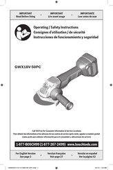 Bosch GWX18V-50PCN Consignes D'utilisation/De Sécurité