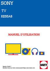 Sony BRAVIA KE-55A8 Manuel D'utilisation