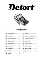 Defort DMM-1000 Mode D'emploi