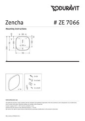 DURAVIT Zencha ZE 7066 Instructions De Montage