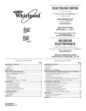 Whirlpool duet Série Guide D'utilisation Et D'entretien