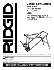 RIDGID Work-n-Haul IT AC9930 Manuel D'utilisation