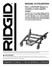 RIDGID Herc-u-lift Plus AC9950 Manuel D'utilisation