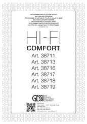Gessi HI-FI COMFORT 38711 Instructions De Montage