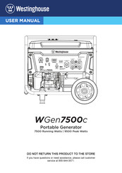 Westinghouse WGen7500c Manuel De L'utilisateur