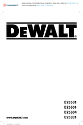 DeWalt D25601K Traduction De La Notice D'instructions Originale
