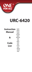 One for All URC-6420 Manuel D'instructions