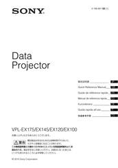 Sony VPL-EX100 Guide De Référence Rapide